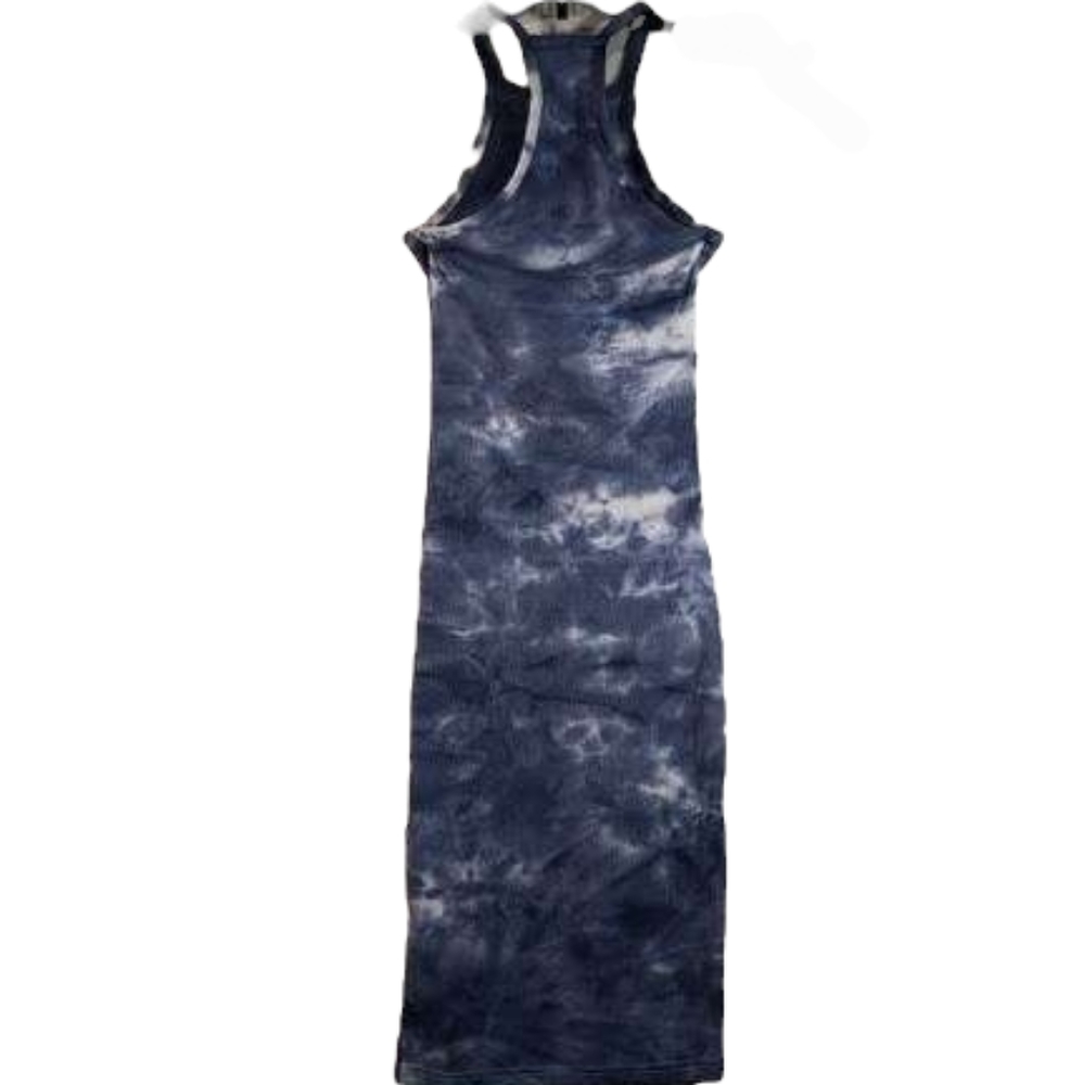 NWT New Look Blue Tie Dye Long Halter Dress sz XS S
